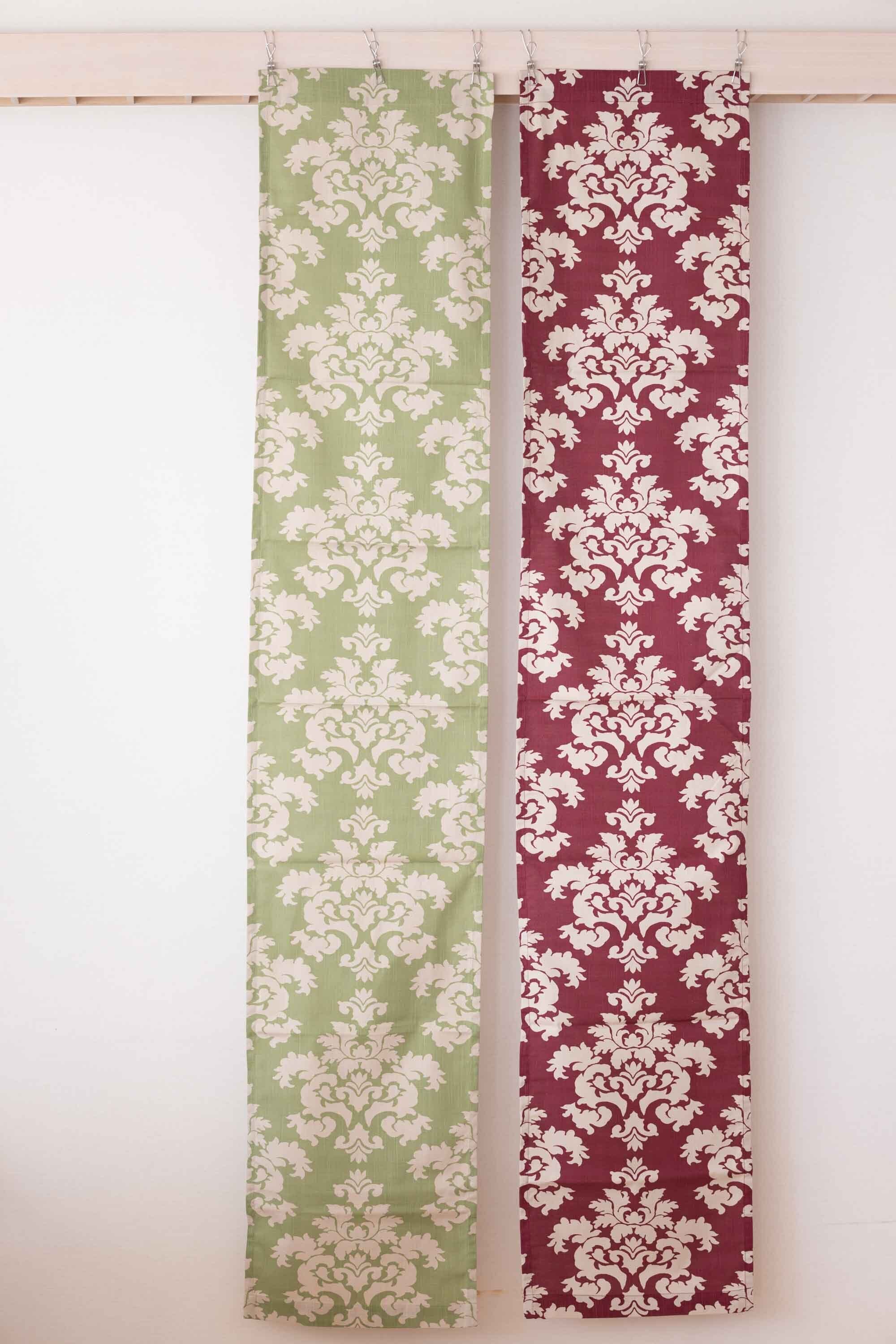 北欧仕入れですがメーカーは分かりません 41センチ×216センチ カーテン仕様 色違いで1枚づつ在庫あり ポリエステル50%コットン50% メーカー不明