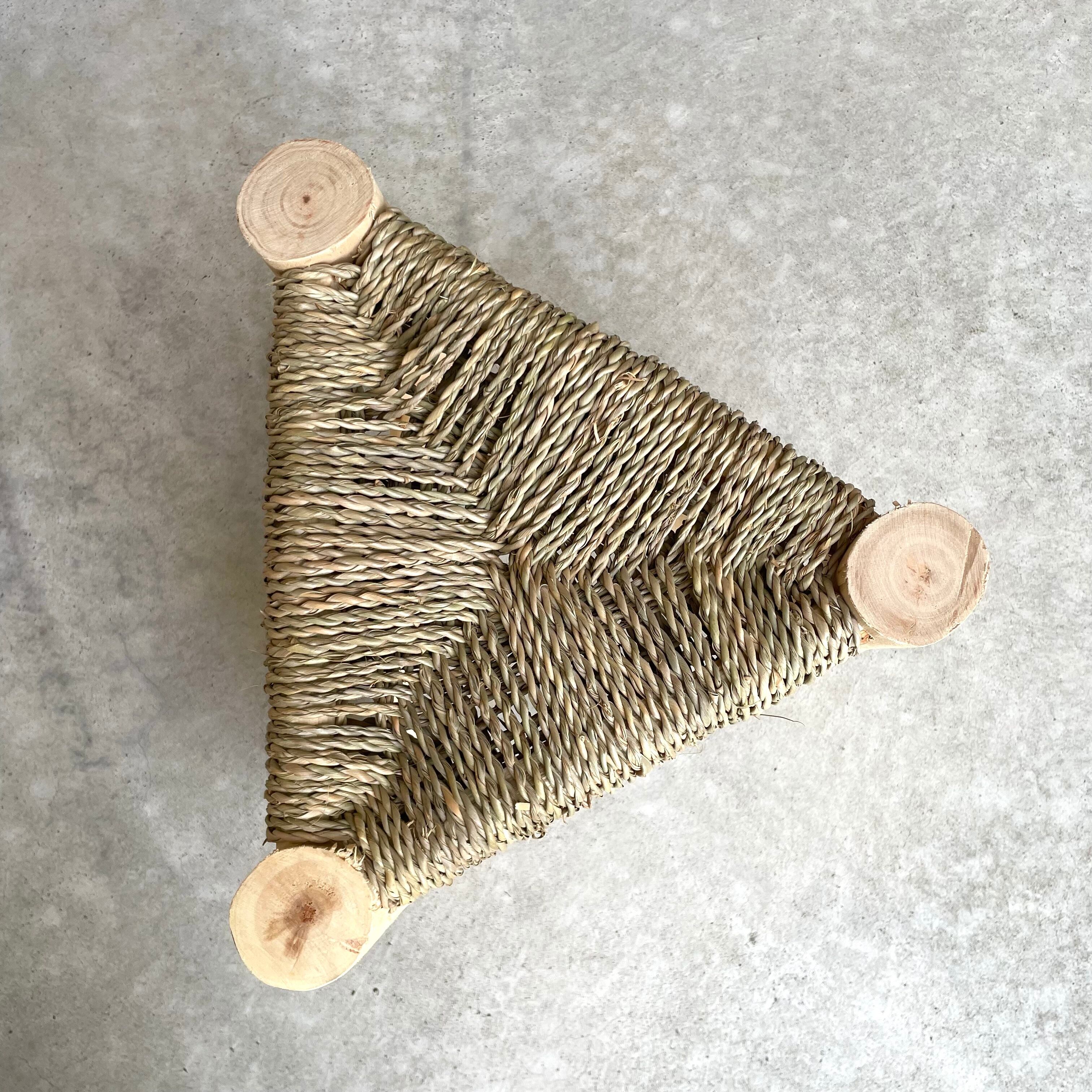 Moroccan wooden triangle chair モロッコ ドーム三角木椅子④ w33.5