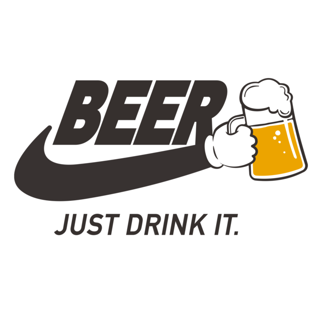 BEER ビール JUST DRINK IT | glaughin（グラフィン） パロディーTシャツ、おもしろTシャツの販売