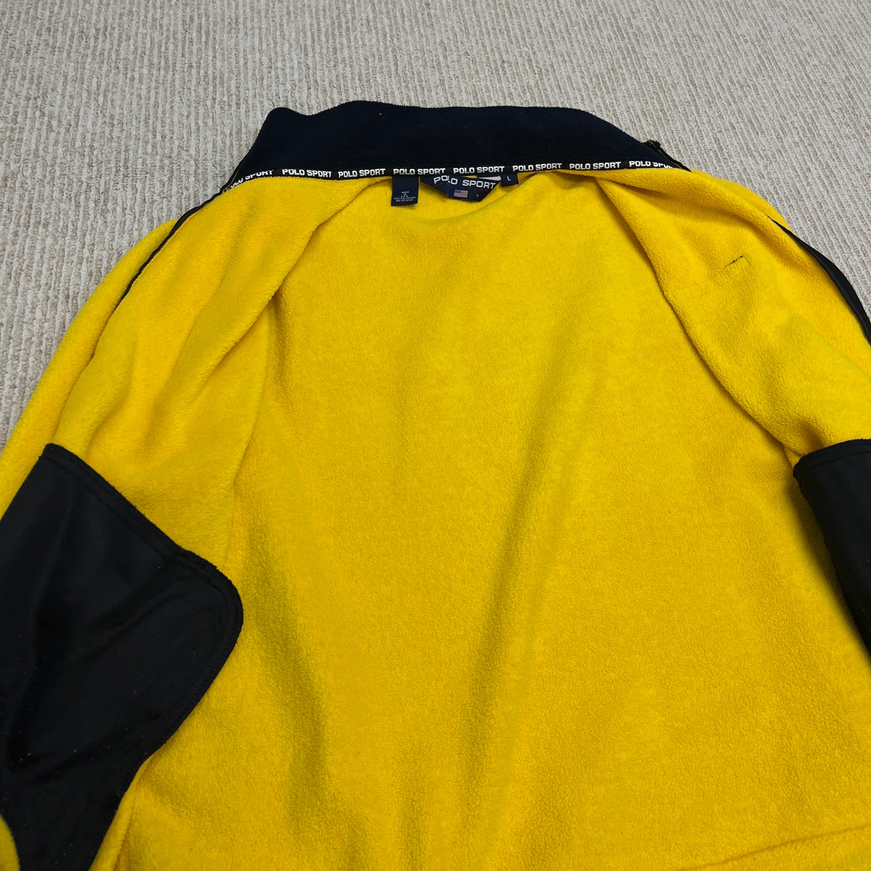POLO SPORT FLEECE JACKET YELLOW 1990'S OLD | safarionline