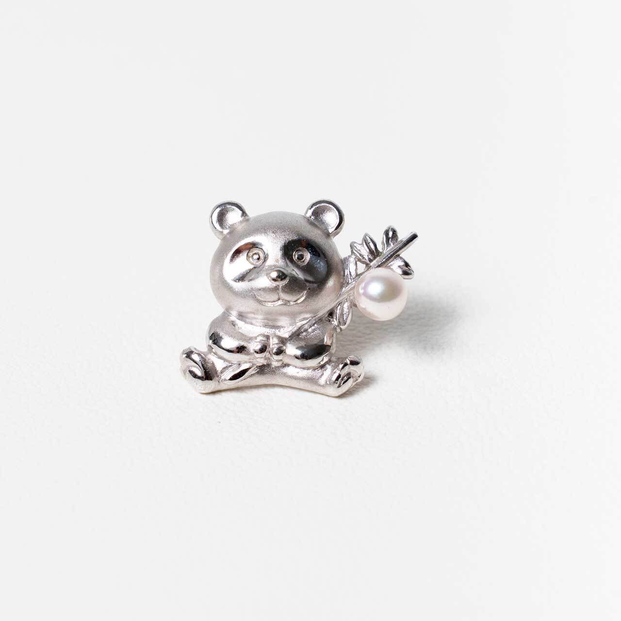 アコヤ真珠ピンバッジ パンダ | 株式会社SAMURAI PEARL
