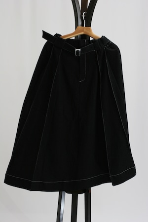 【Parc.1】Denim stitch flare skirt(108-116404)