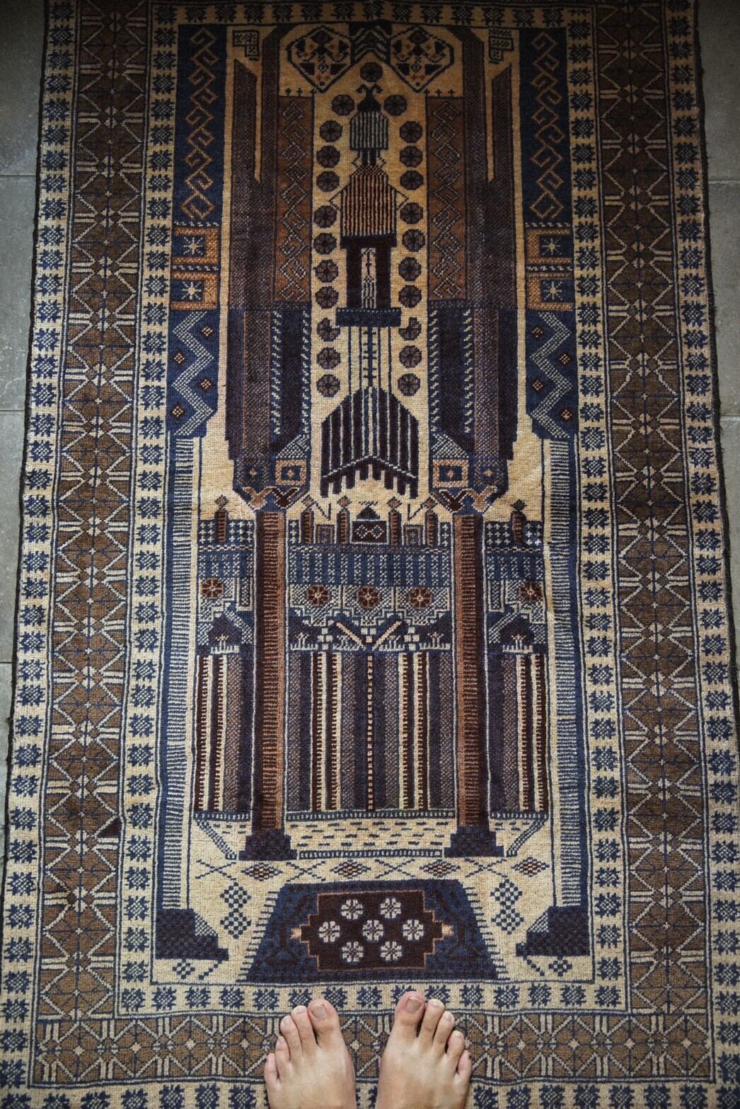 771 -Vintage Baluch prayer rug