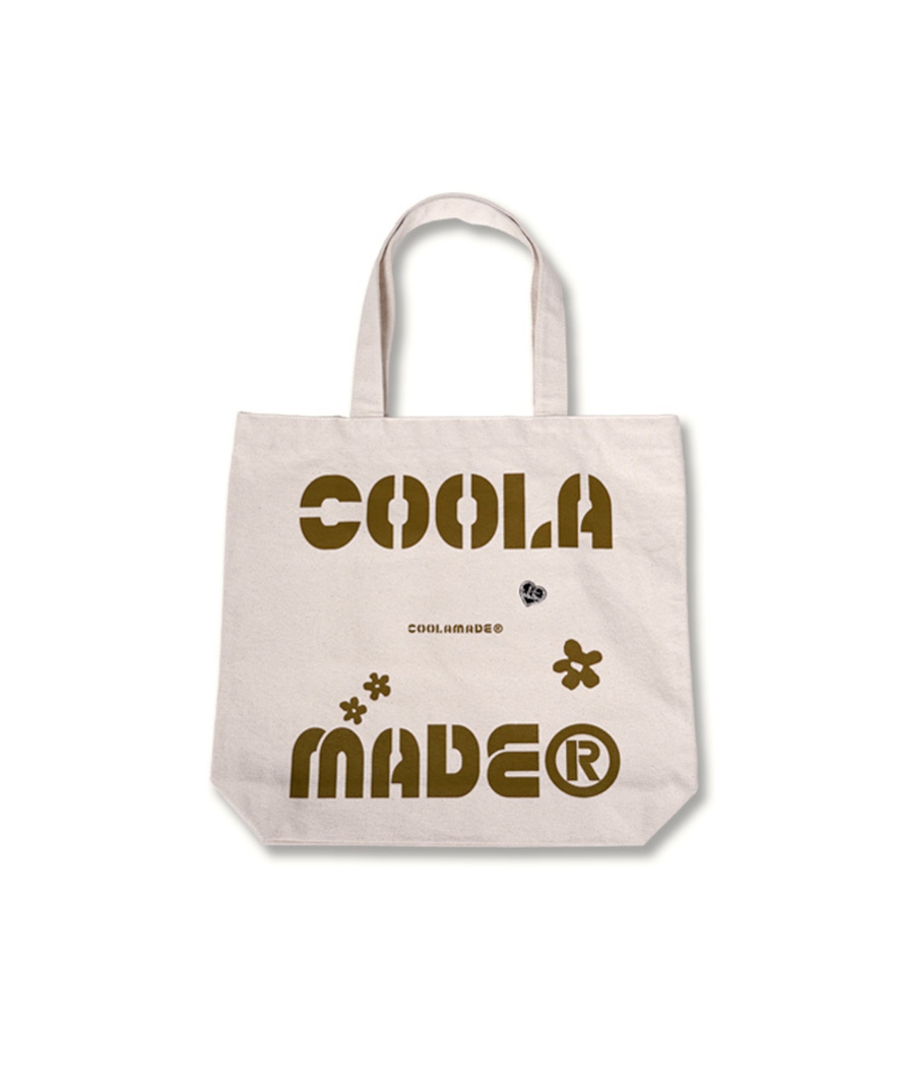 【直営限定ITEM】COOLA MADE フラワーロゴプリントトートバッグ (NATURAL) CQ-48547H
