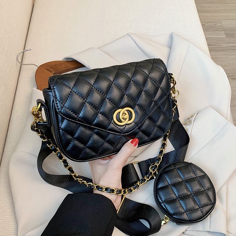 Xiaoxiangfeng Linggeチェーンバッグ女性2020新しいトレンディなバージョンの野生の質感のメッセンジャーバッグファッションシングルショルダーバッグ Tiancai_Wing_Bag43933240211