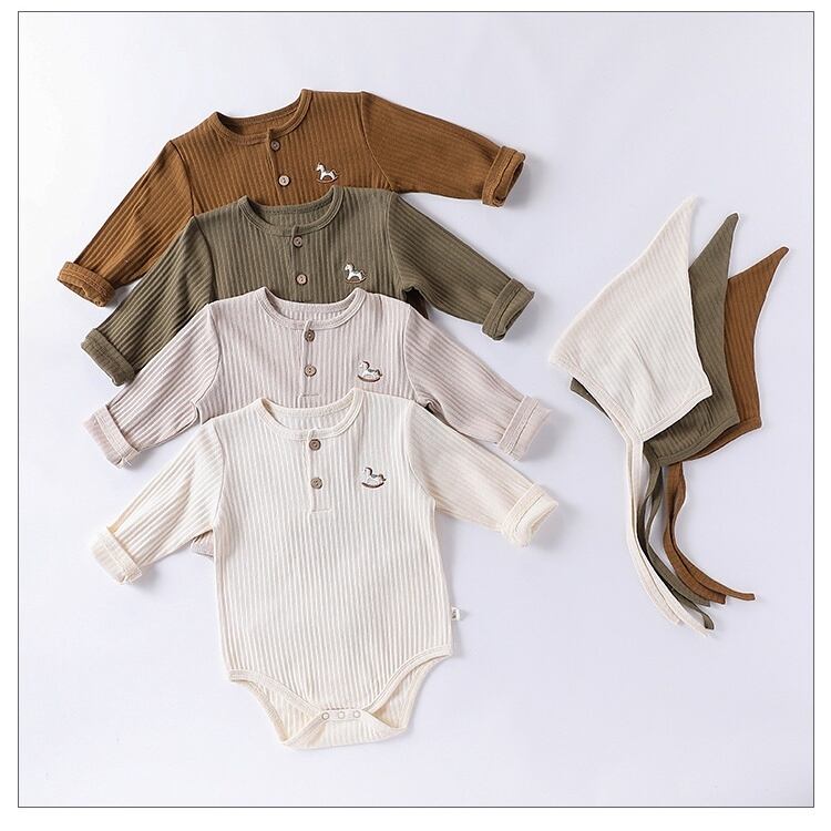 【BABY】韓国風 可愛い刺繡ロンパース