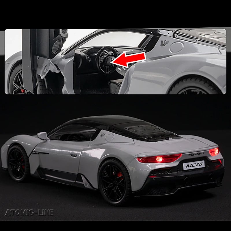 マセラティ MC20 1/24 ミニカー 全3色 ライト点灯 エンジンサウンド