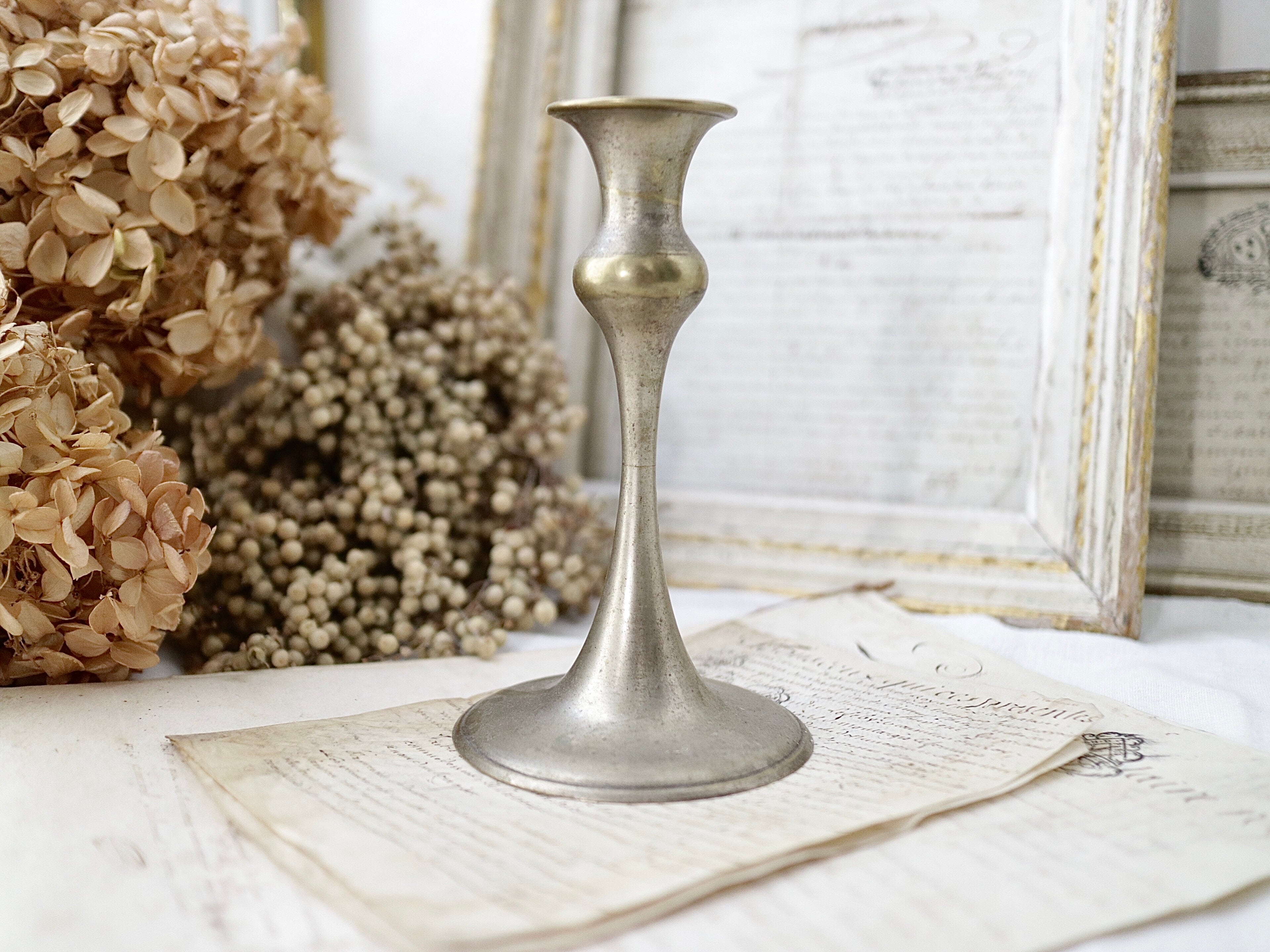 フランスアンティーク真鍮 オルモル装飾ガラス風フォトスタンド ミニチュア