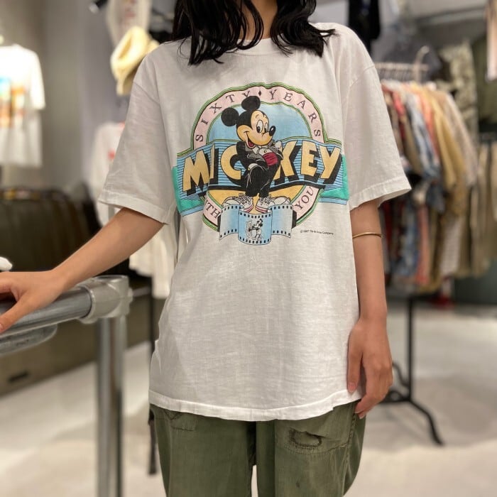 80年代 80s Mickey Mouseミッキーマウス Walt Disney ウォルトディズニー 古着 vintage ヴィンテージ ビンテージ  メンズM相当【Tシャツ】【HA10】【23T】【FSS2308-30】 | cave 古着屋【公式】古着通販サイト