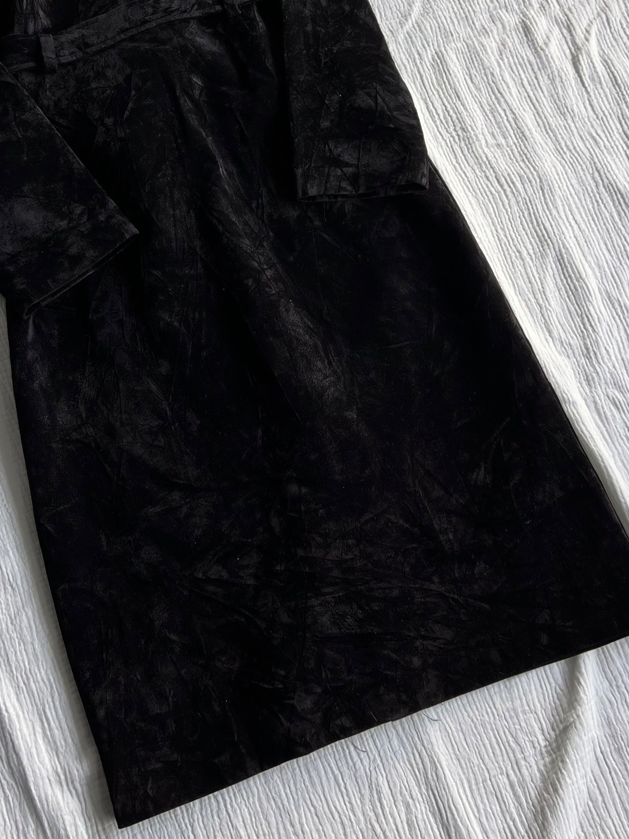 "Vintage" Velour Fur Long Coat