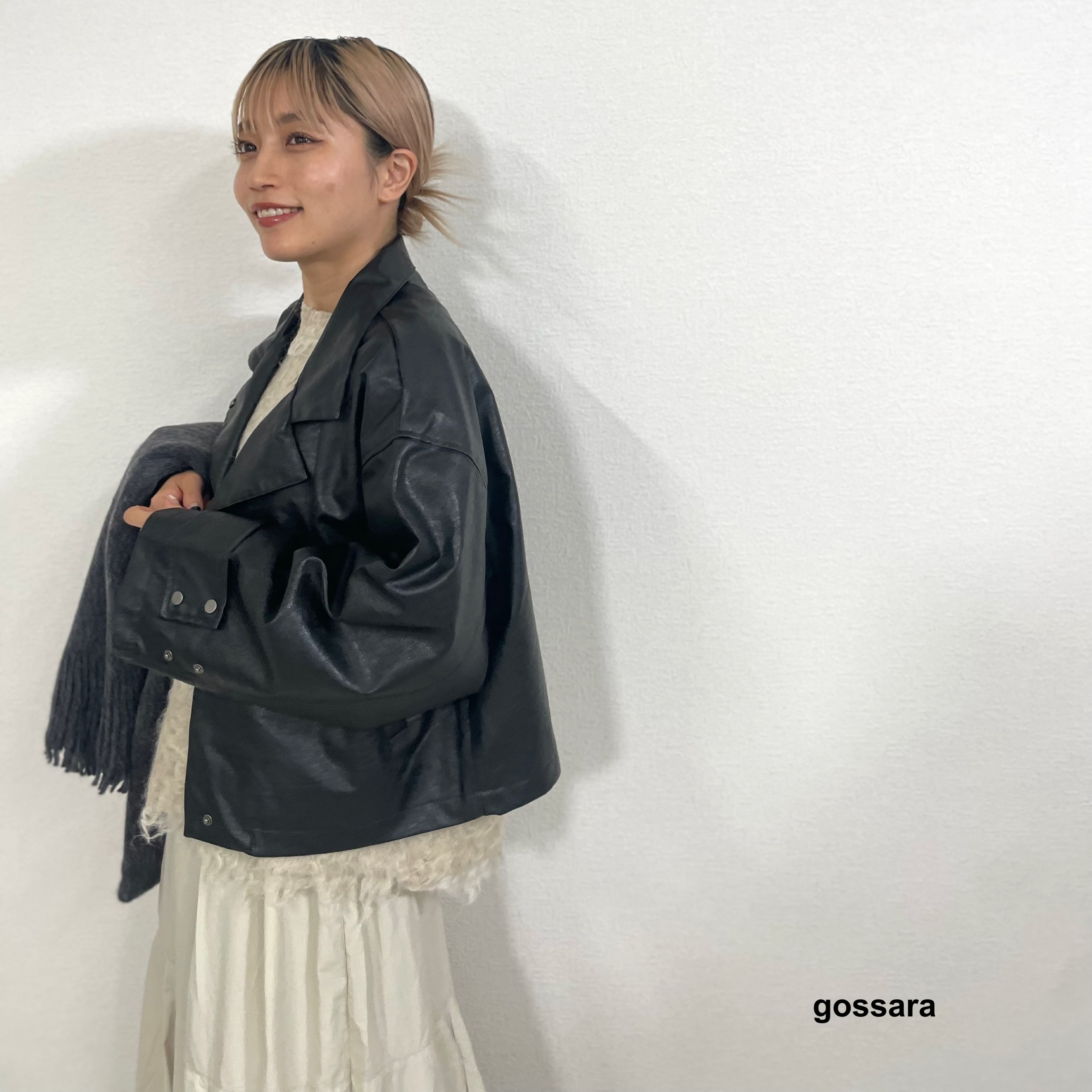 フェイクレザーショートコート 5054936 (1017) | gossara(ゴサラ) フェイクレザーショートコート 5054936 (1017) | gossara(ゴサラ)