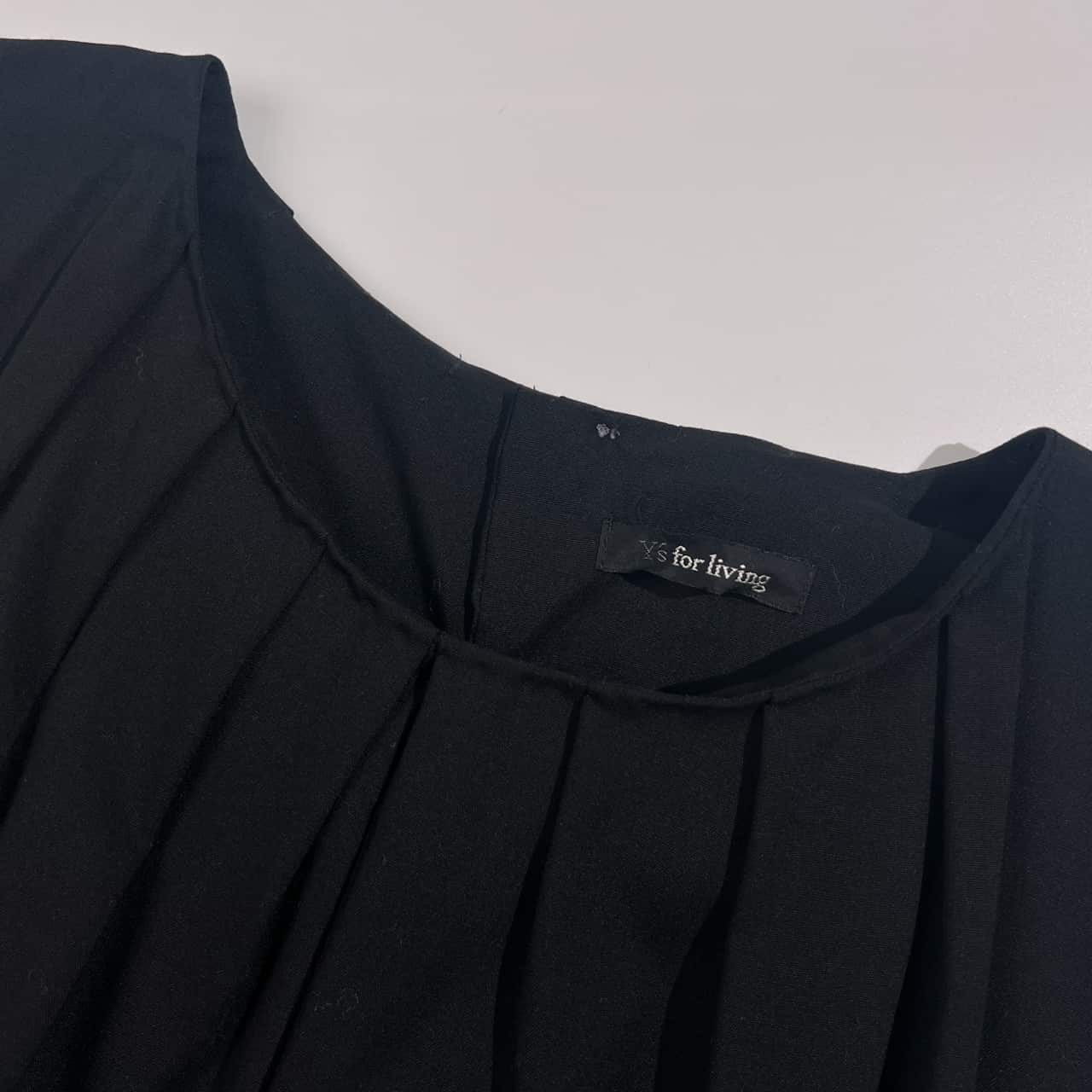 Y's for living ワイズフォーリビング タック ノースリーブ ワンピース ドレス /ブラック系 レディース ヨウジヤマモト