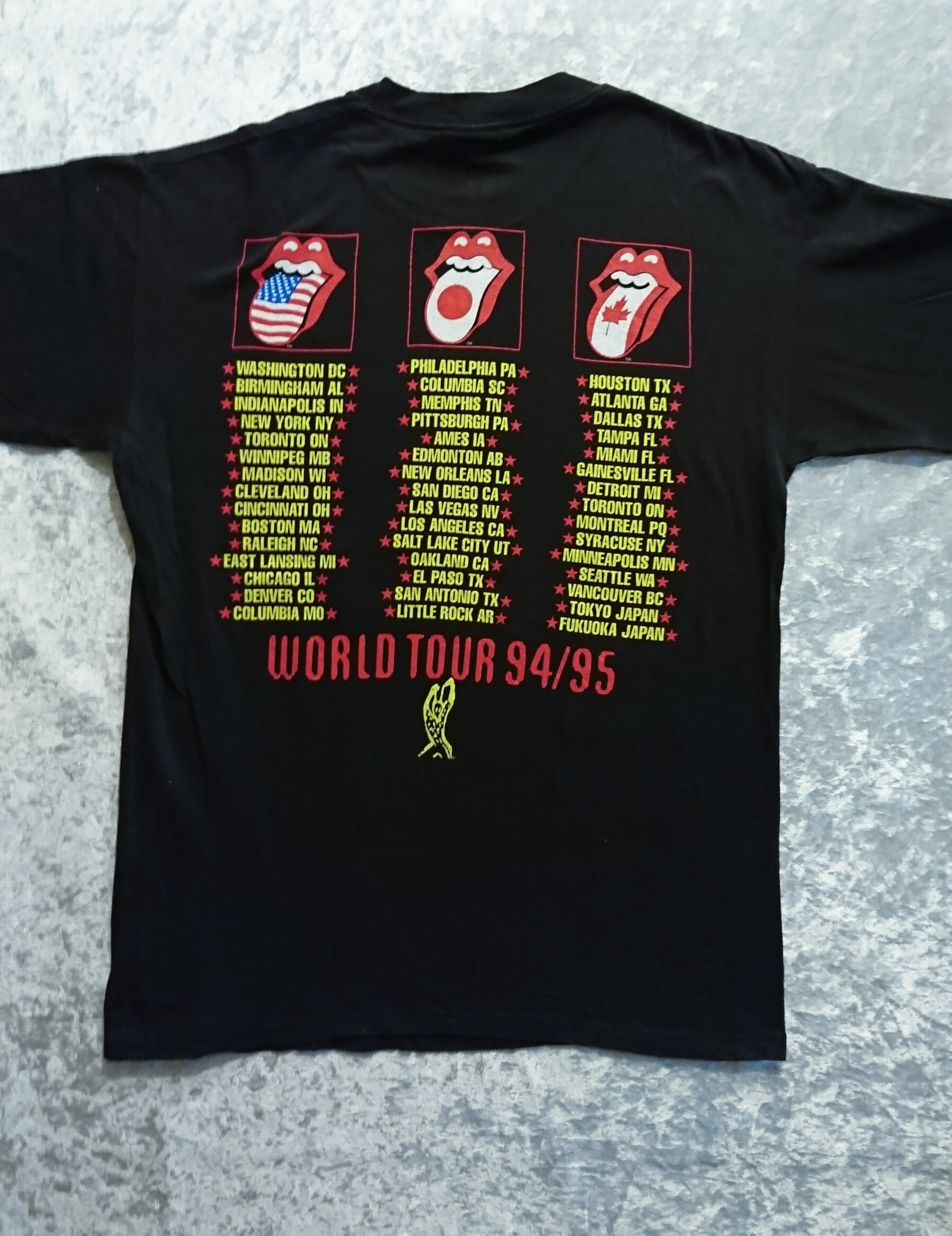 ローリングストーンズ 94年製 WORLD TOUR Tシャツ