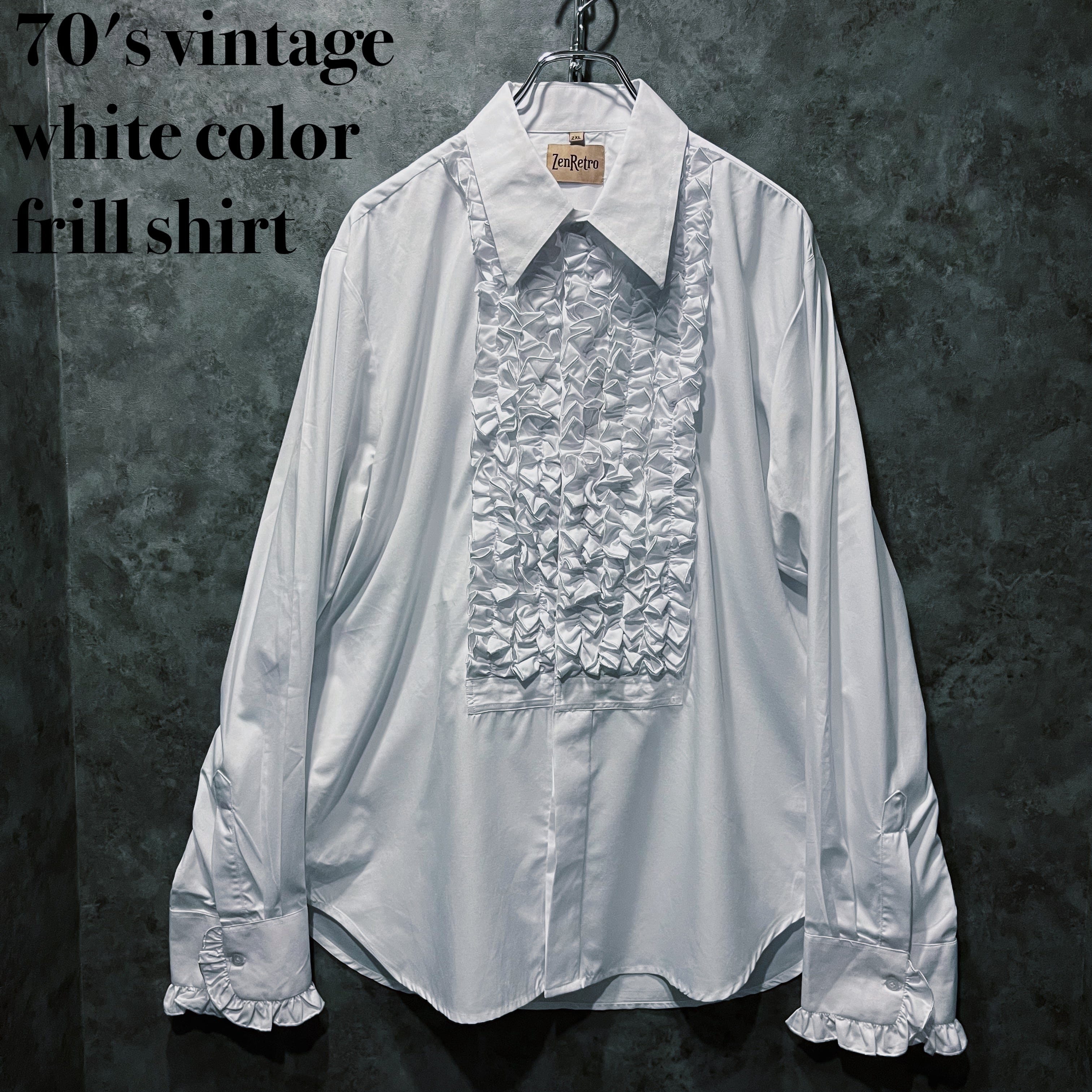 フリルシャツ　70s 70’s vintage frill shirt