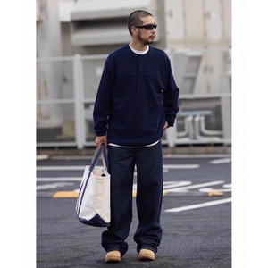 Henley neck street pullover 1051