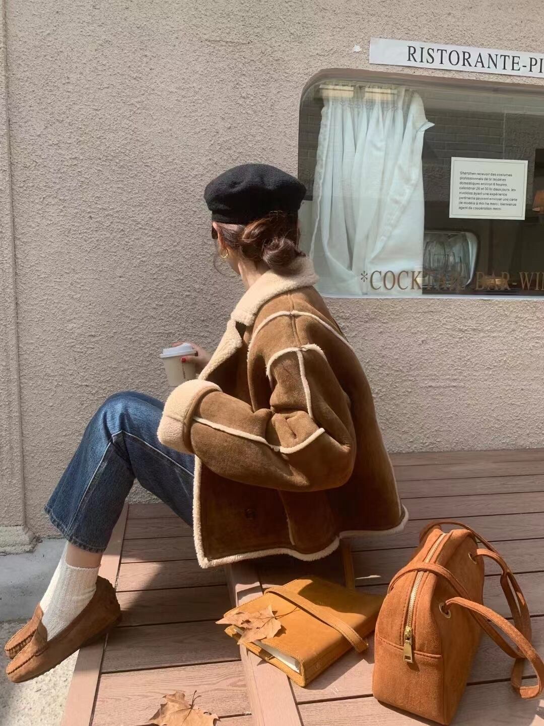 ムートンショートジャケット　AJ2205-803