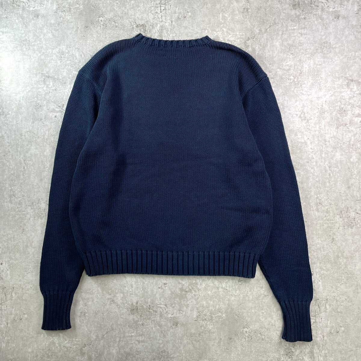 美品！ 90s POLO Ralph Lauren 綿100% セーター 紺 90年代 Polo by Ralph Lauren ポロバイラルフローレン コットンニット