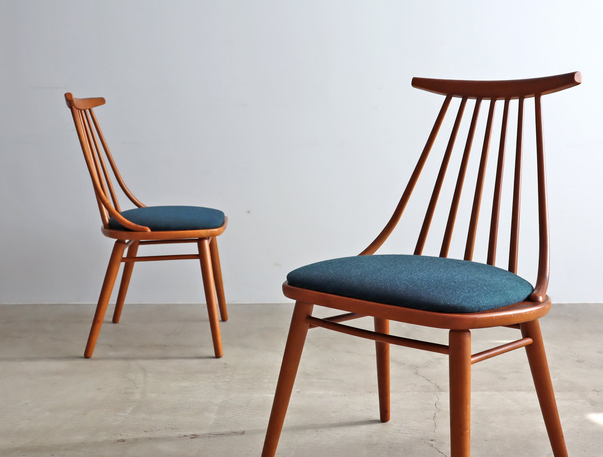 60年代 ヴィンテージ マルニ木工 ダイニングチェア 2脚セットB