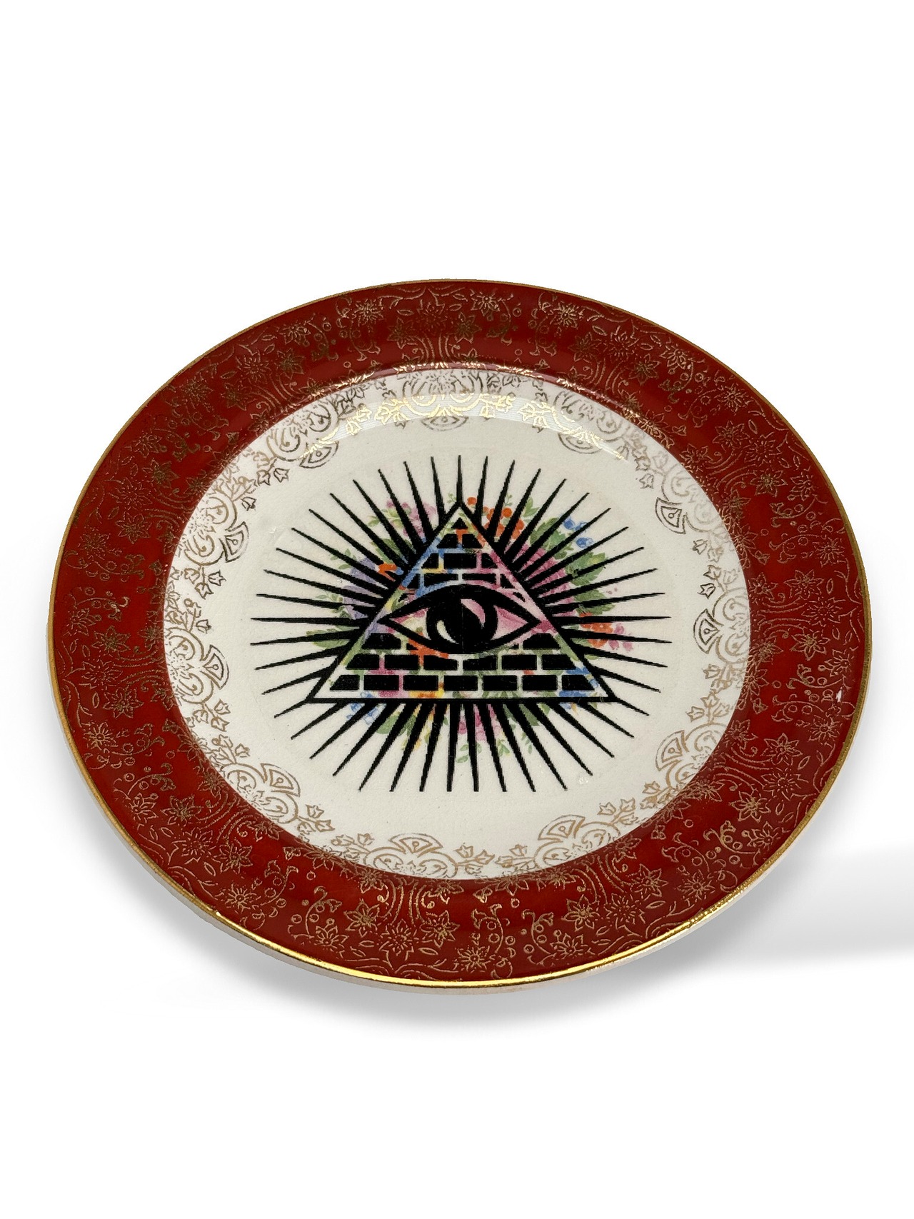 ヴィンテージ雑貨 アートプレート ピラミッドEYE