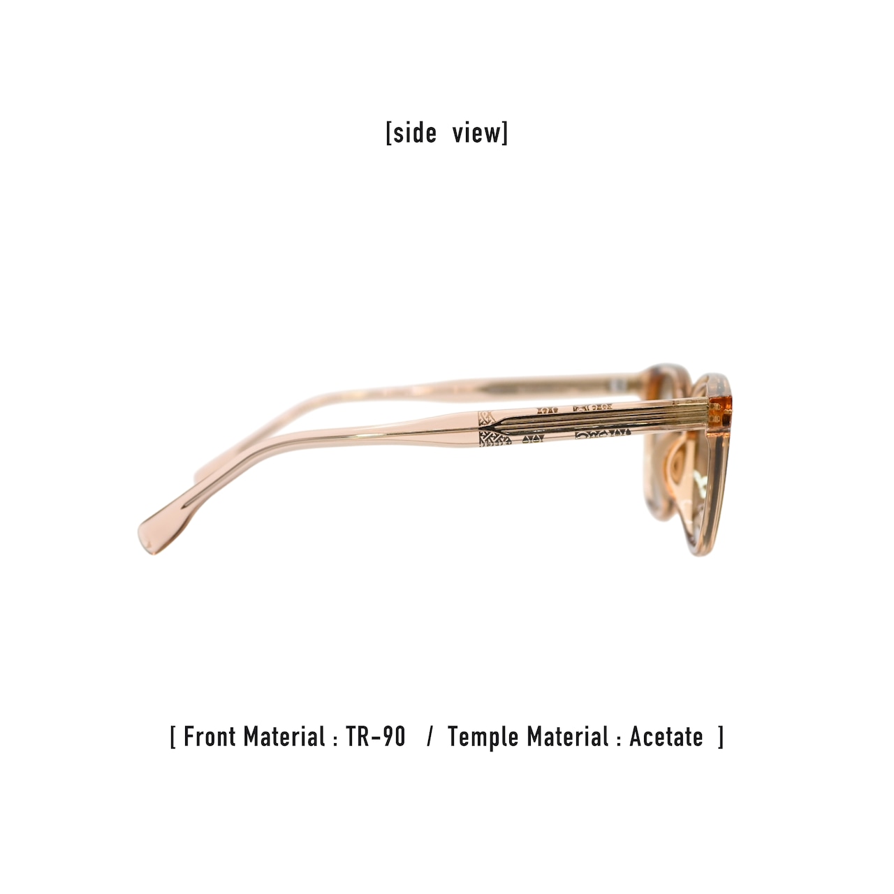 TURF PROJECT 日本製偏光レンズ搭載サングラス［人気のボスリントン］運を呼ぶ和柄デザイン付き  UV100％カット/UV400    ケース付き　形：ボスリントン　色：ベージュ　レンズ：ライトブラウン　/ TPPF-58284-col.4 BEIGE