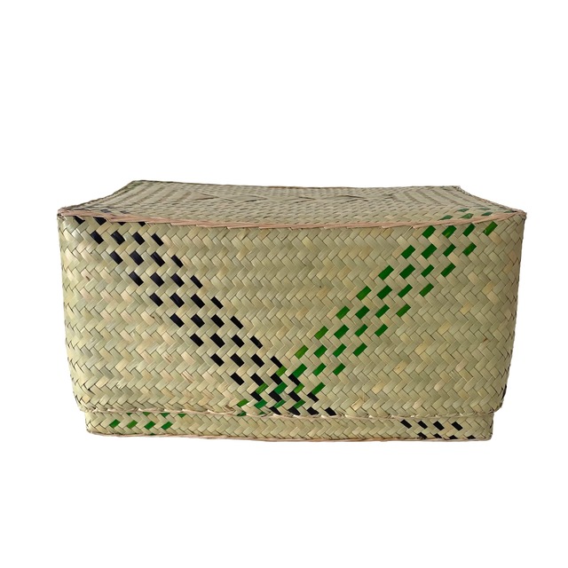 Rectangular colourful basket M w26cm×16cm×h13.5cm四角カラフル蓋付き収納かご