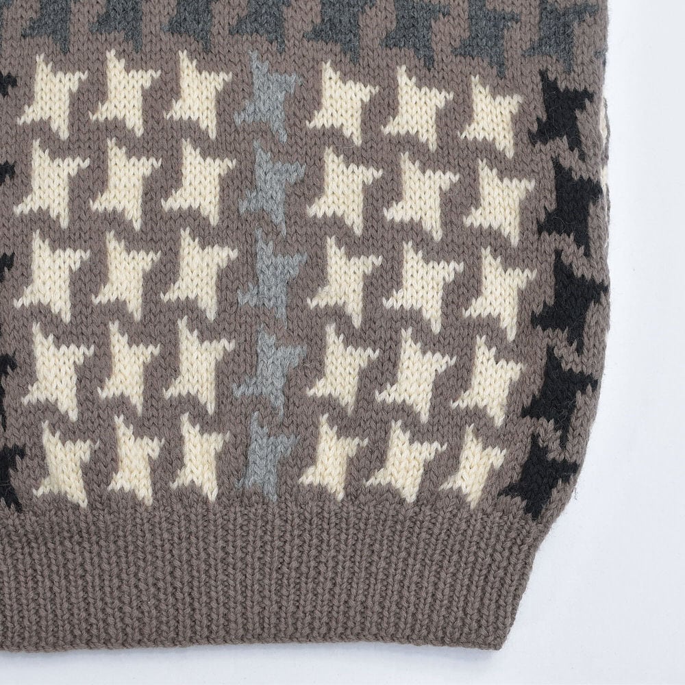 80～90s BRITCHES ハウンドトゥースチェック ハンドメイド セーター