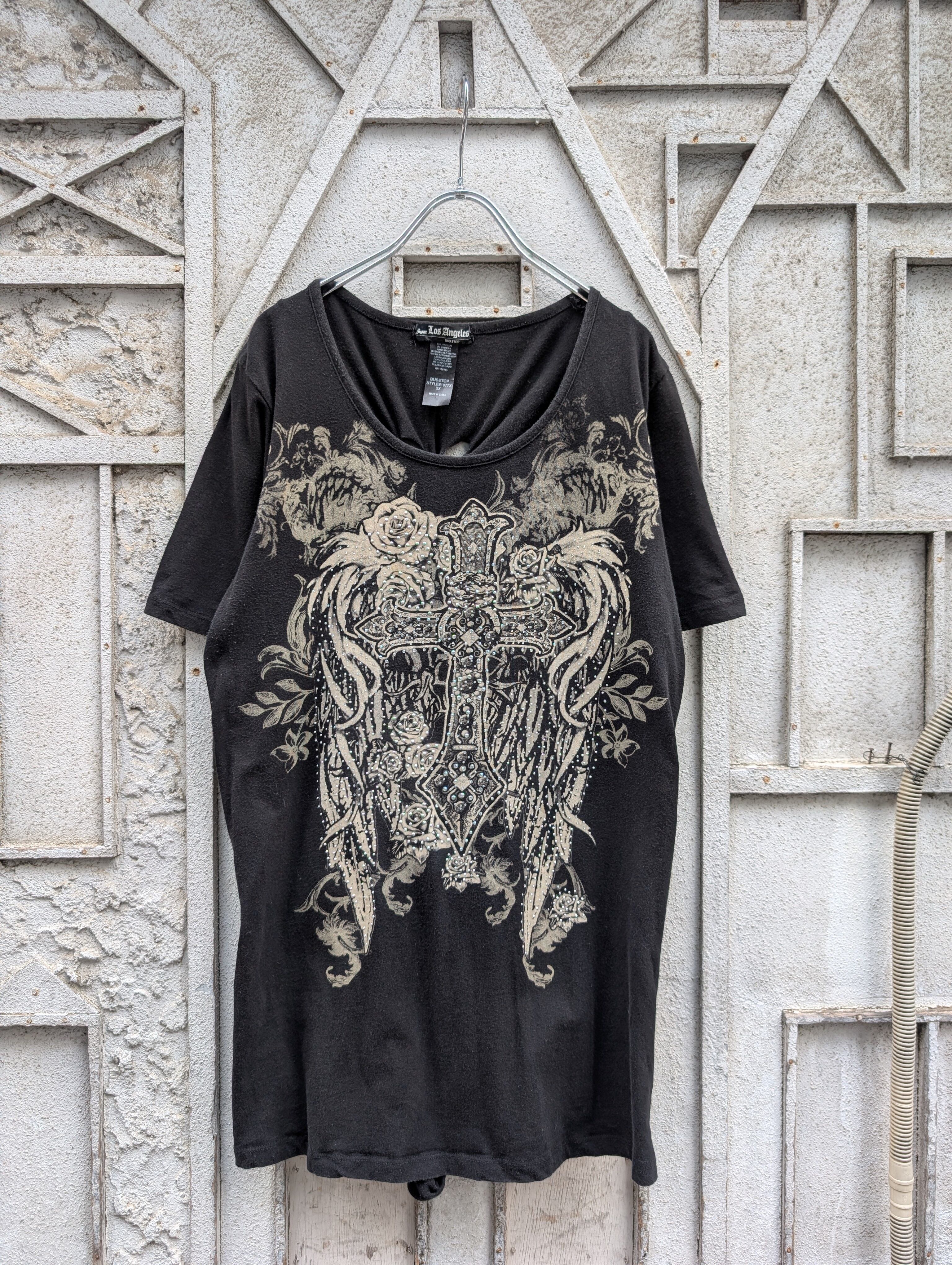 "LOS ANGELES" rhinestone tee