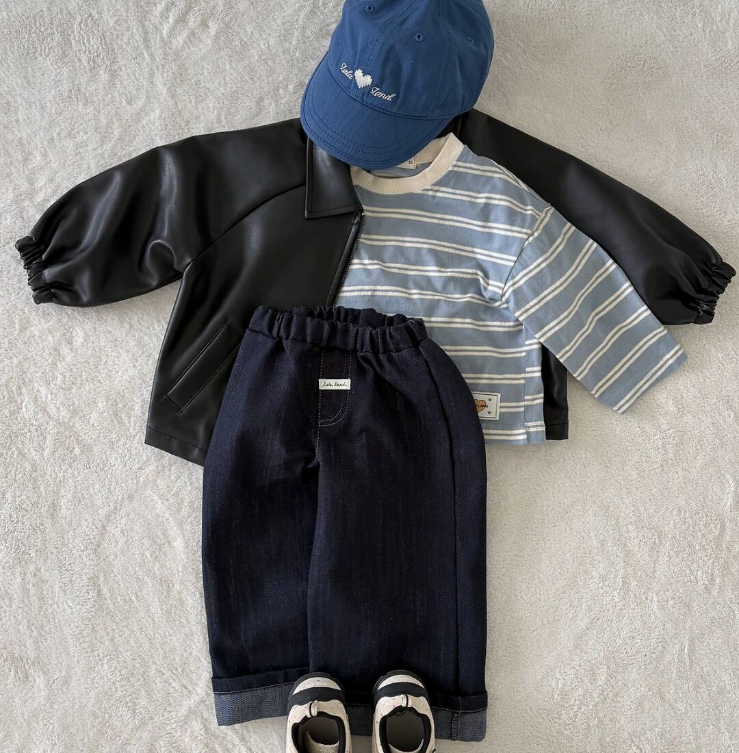 送料無料【予約】/ kidsロールアップデニム /lalaland