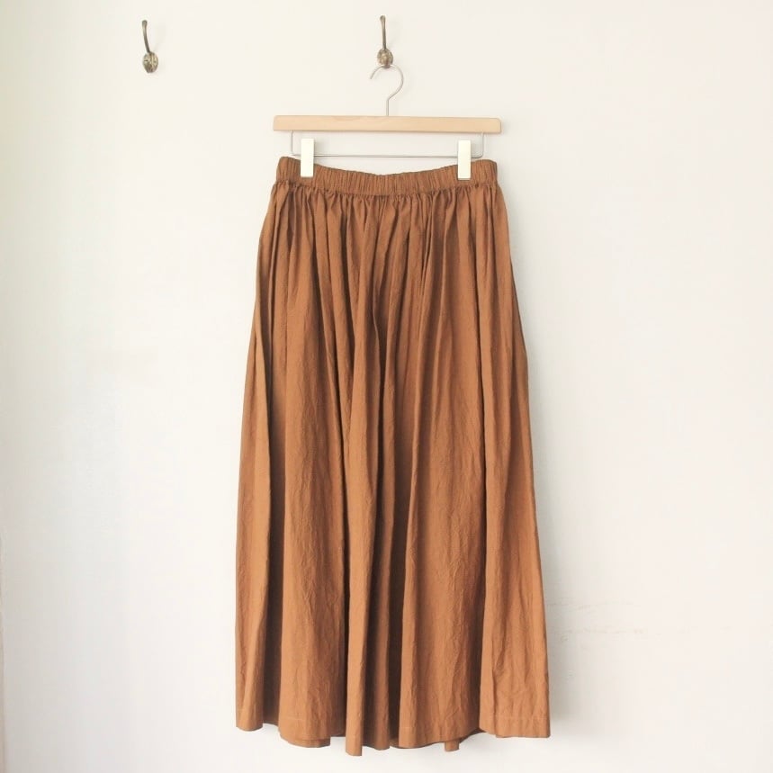 Honnete High Count Crushed Cotton Gather Skirt(ハイカウントクラッシュドコットンギャザードスカート)