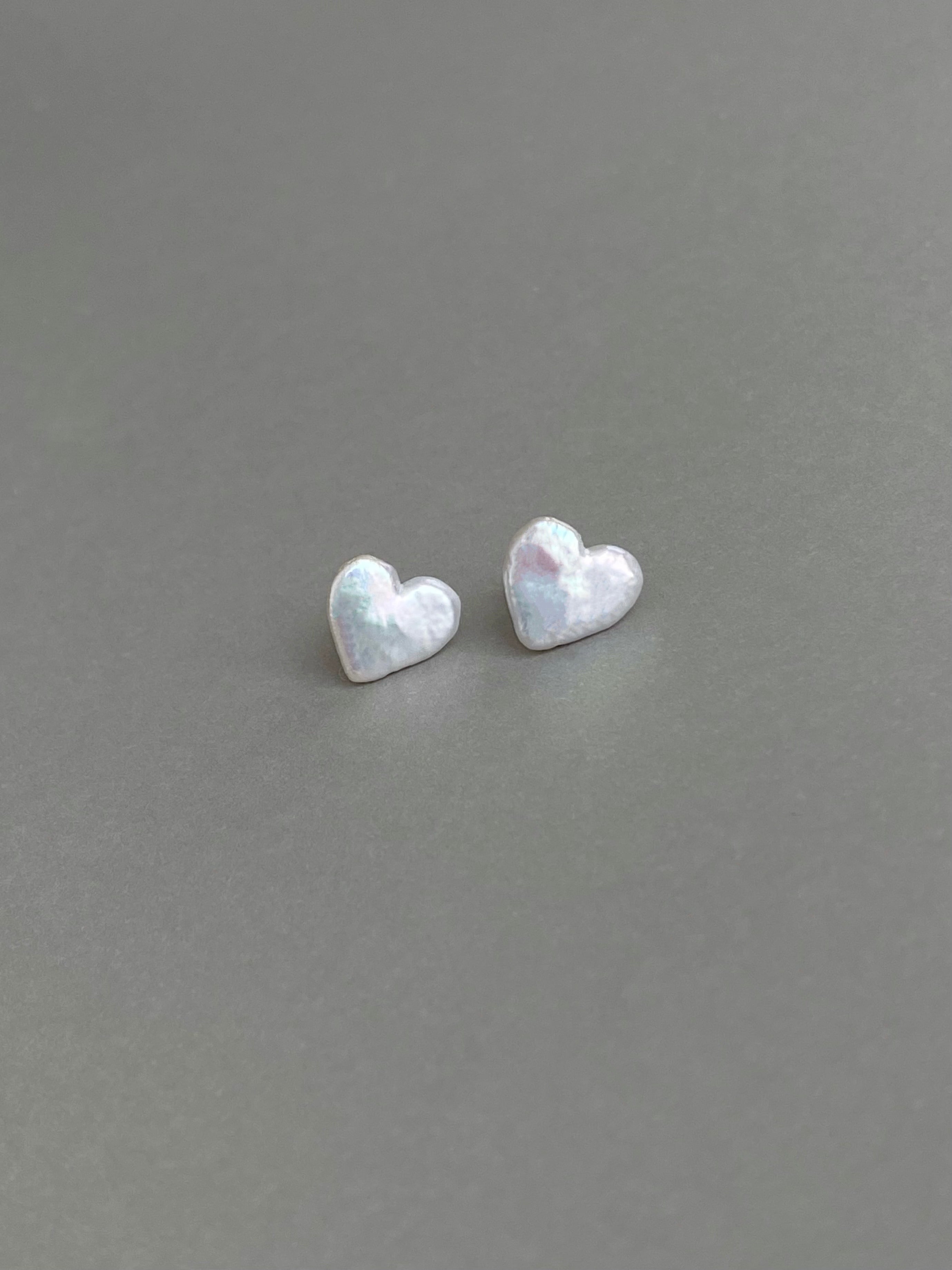 petal heart earrings