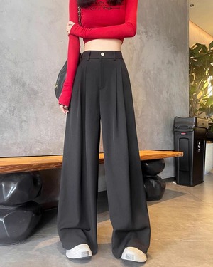 タックワイドレッグパンツ  4color  A0598
