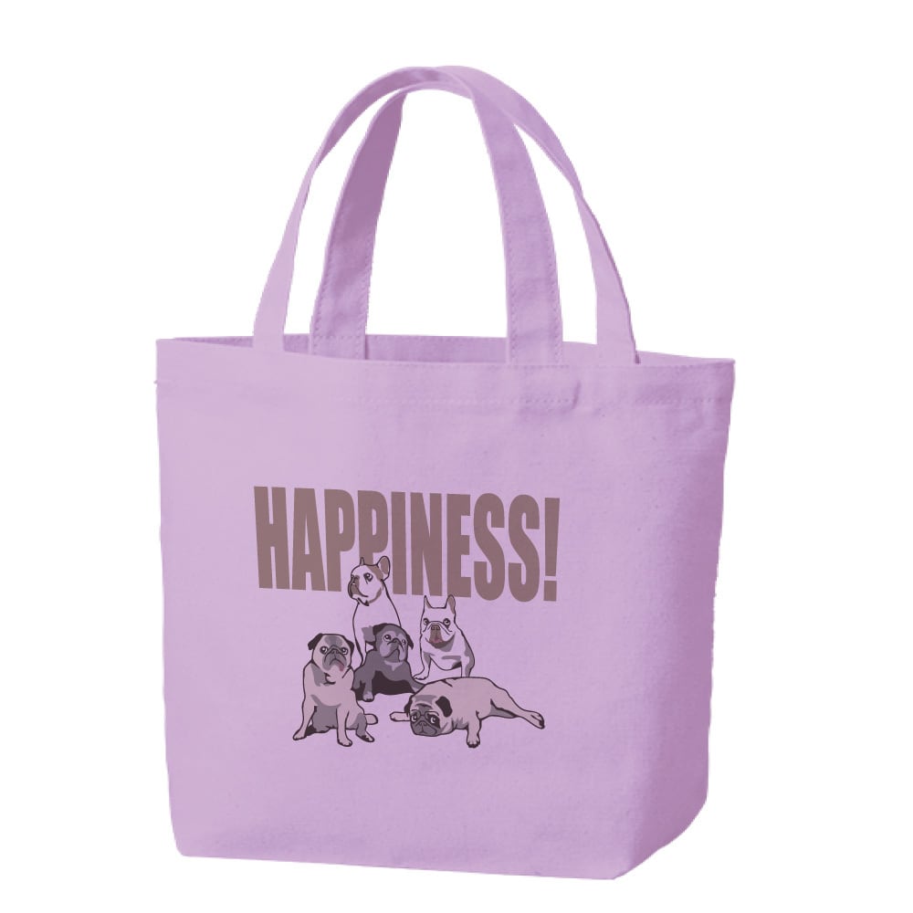 HAPPINESS トートバッグ【パープル】