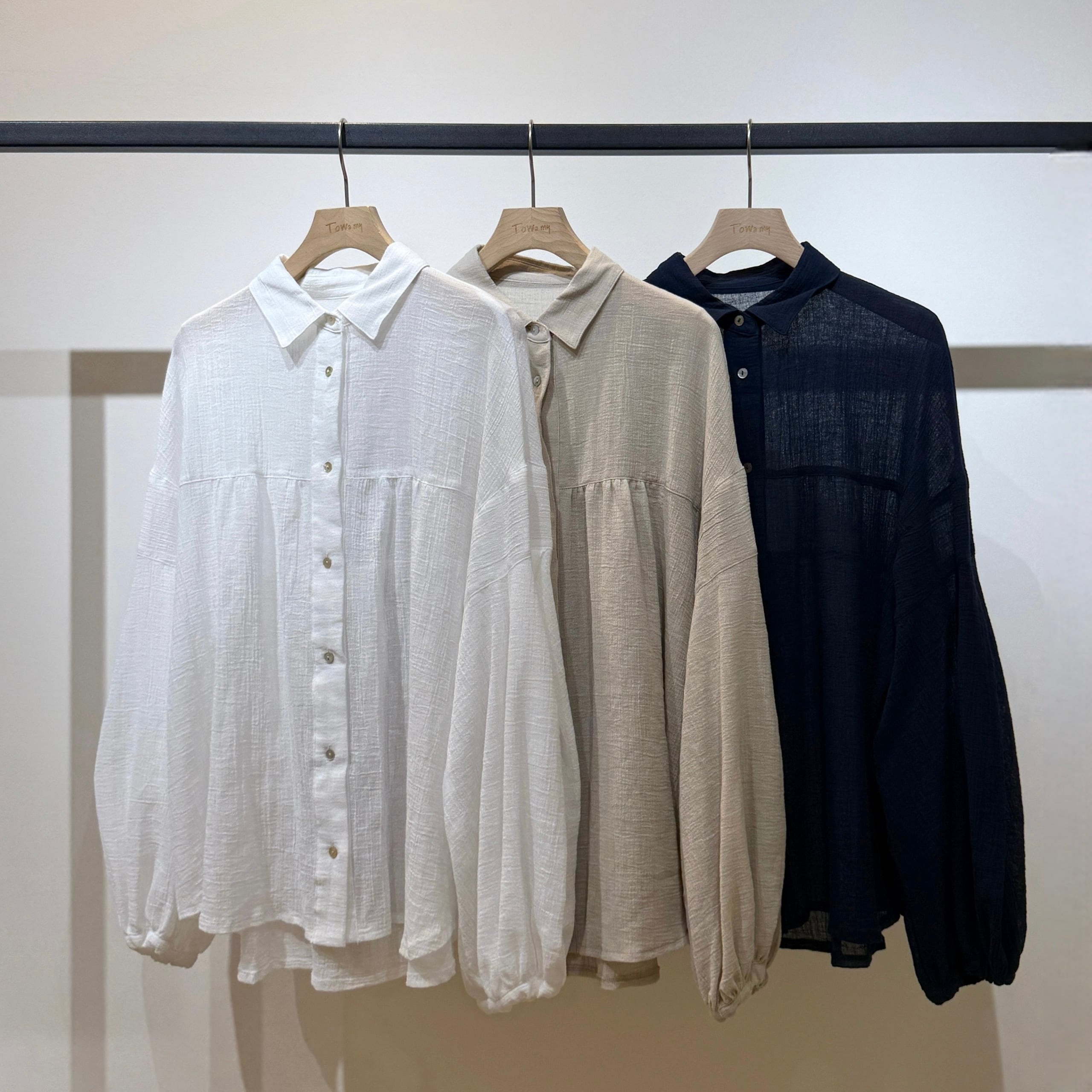 30sコットンウェービーボイルブラウス