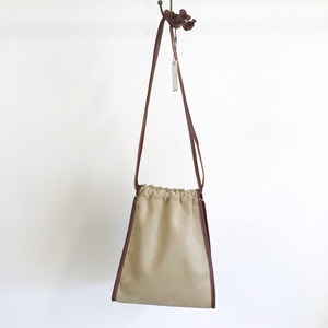 [ Odour ] Corduroy  Shoulder BAG TRAPEZIUM / BEIGE