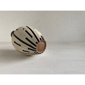 丹波焼 徳利 一輪挿し 鎬象嵌（しのぎぞうがん）高さ16.6cm