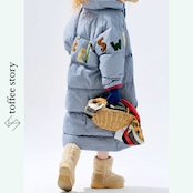 ギンガム×SWEETS刺繍ロングダウンジャケット 《i0830》