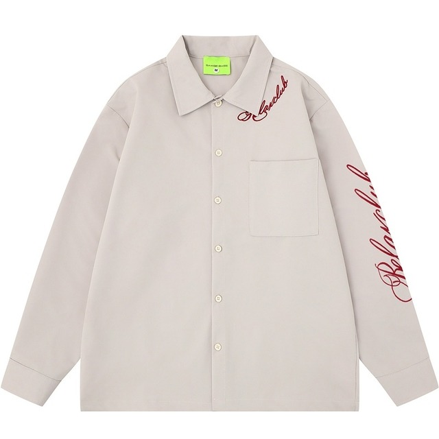 Letter embroidered shirt 2047