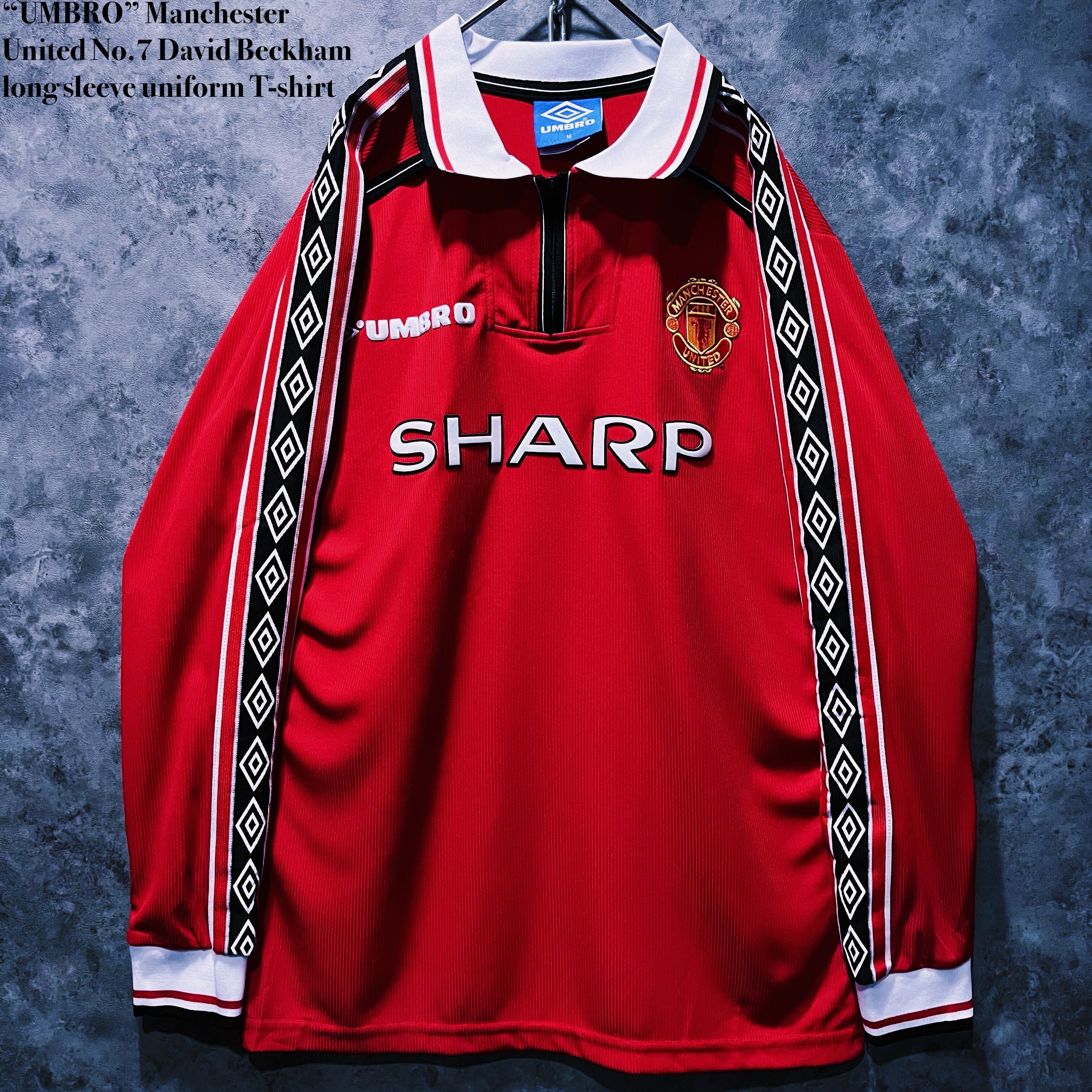 【doppio】“UMBRO” Manchester United No.7 David Beckham long sleeve uniform T-shirt