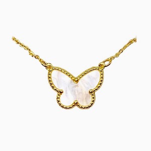 Shell butterfly necklace pierce
