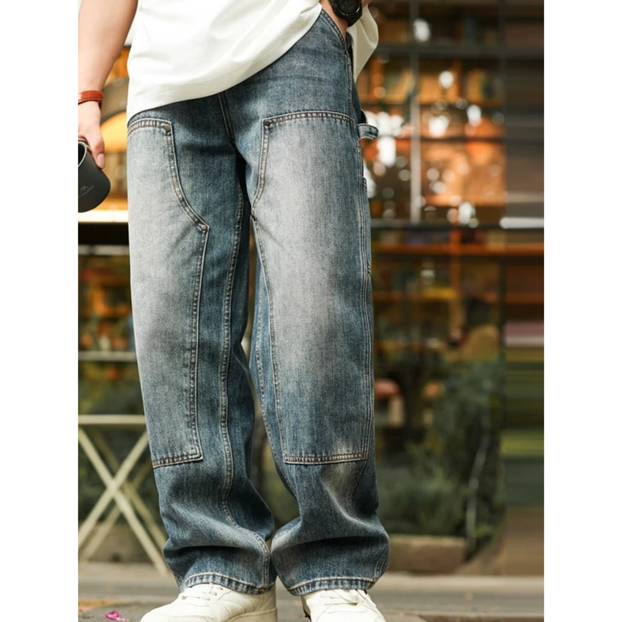 ワークパンツ風デザイン ルーズフィット テーパードパンツ 00144