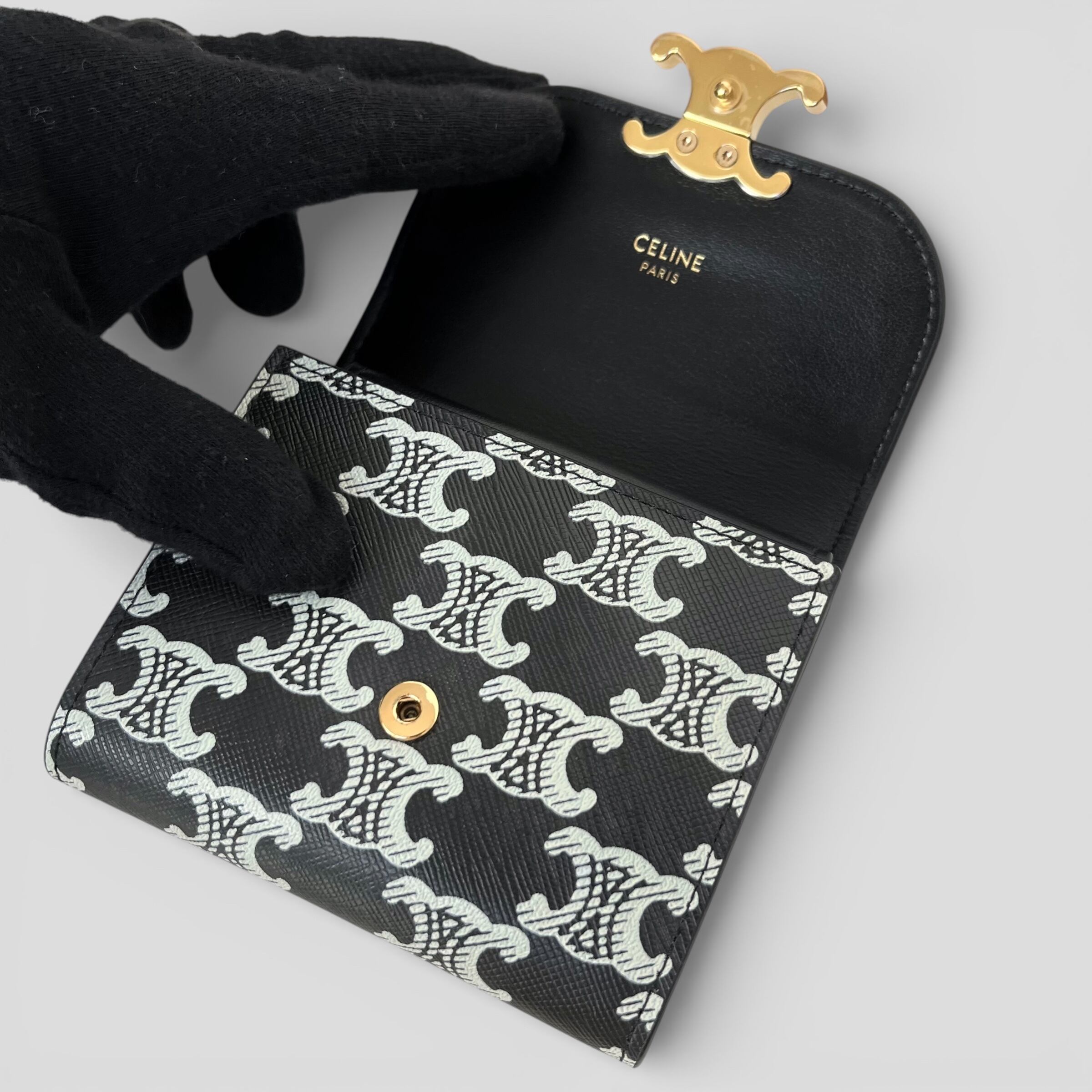 CELINE Small Flap Wallet トリオンフ CELINE Small Flap Wallet Triomphe In Triomphe Canvas | BRAND