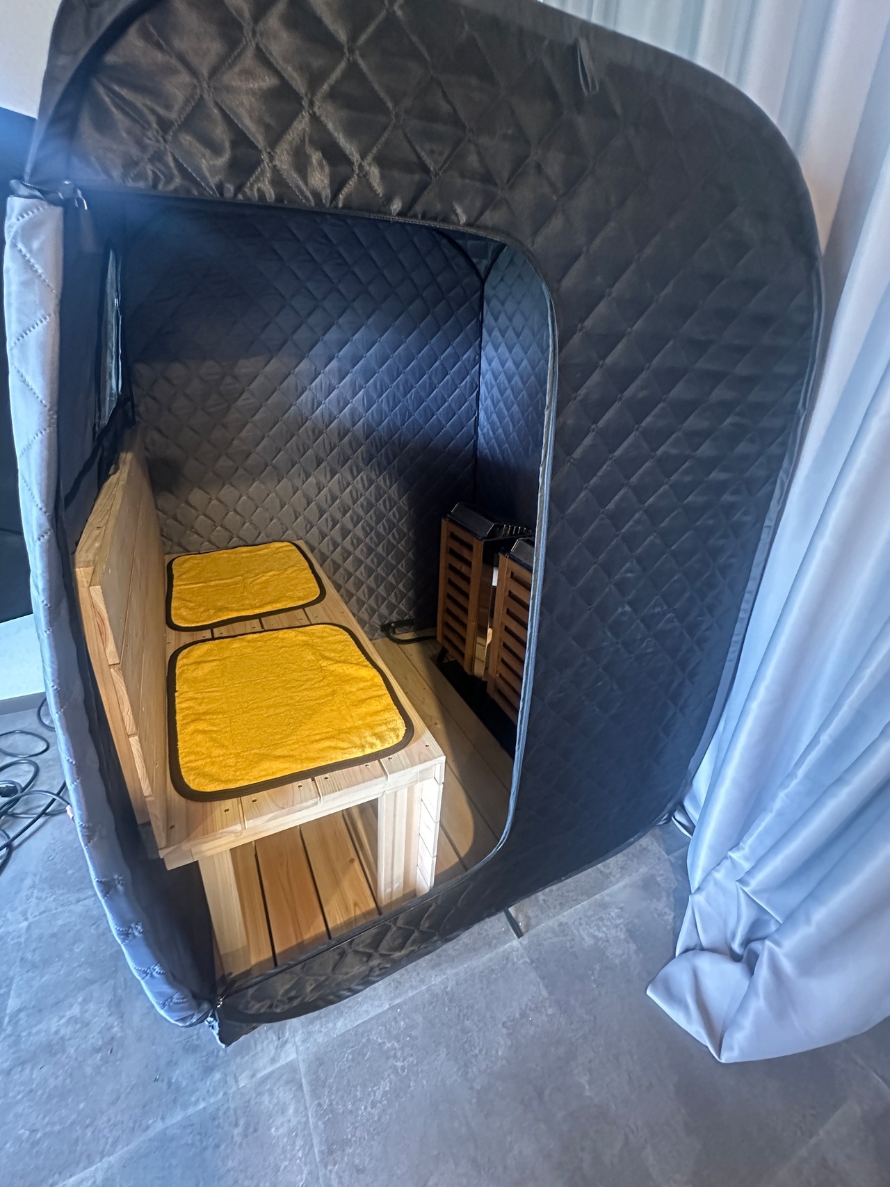 『HINOKI BENCH』【2人用】おうちDEサウナRich専用設計　国産ヒノキ　本格サウナ