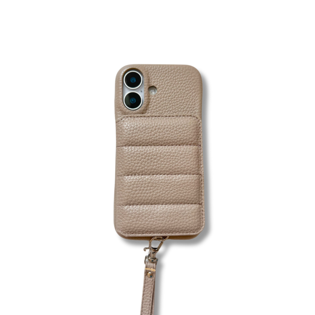 Quilted Elegance Greige iPhone case