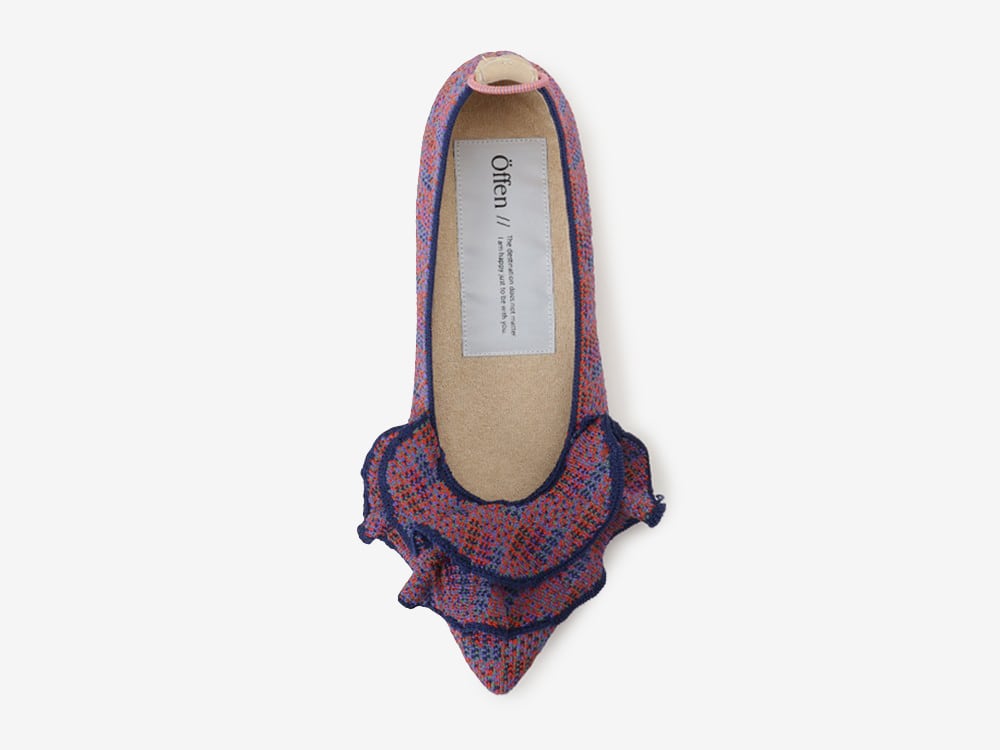 pointed-FRIN / PINK & NAVY | Offen