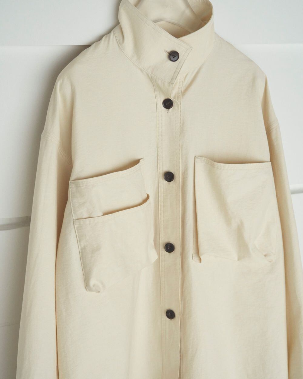 anuke 】Pocket Standcollar Shirts | valance 福井｜レディース