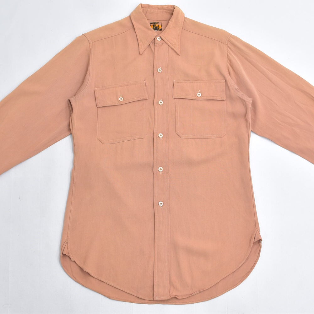 40s レーヨン　シャツ　ヴィンテージ 40sビンテージレーヨンシャツ 40s CAMPUS レーヨンシャツ 開襟 ビンテージ