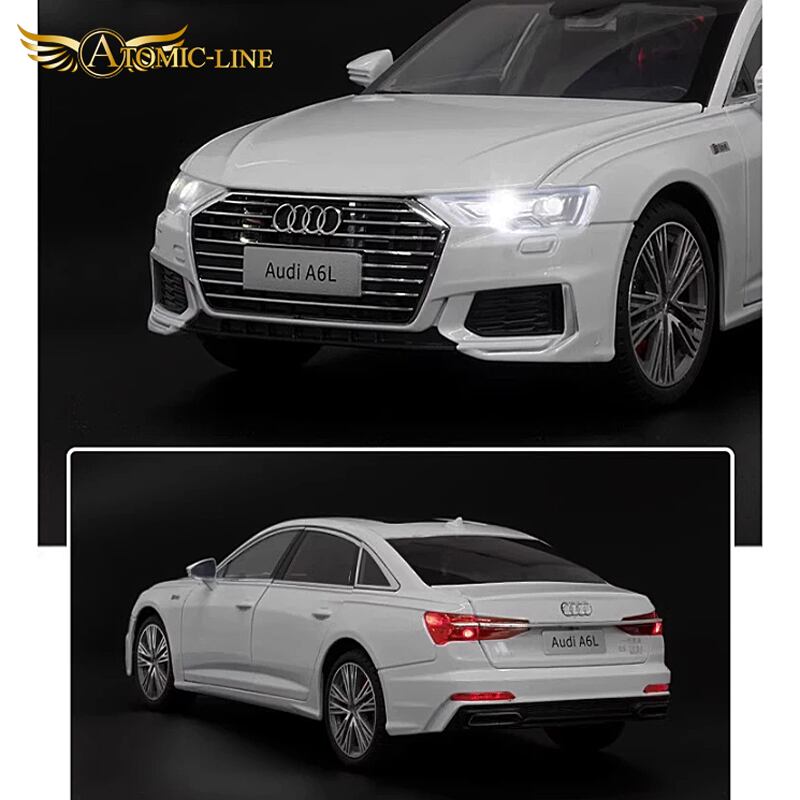 AUDI アウディ A6 5th 1/18 ミニカー 全2色 ライト点灯 エンジン