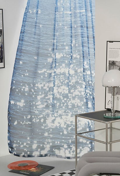 deep blue ocean chiffon fabric poster 138*230 / シフォン ファブリックポスター カーテン 海 韓国  北欧 インテリア 雑貨 | tokki maeul (トッキマウル) / 韓国雑貨通販サイト
