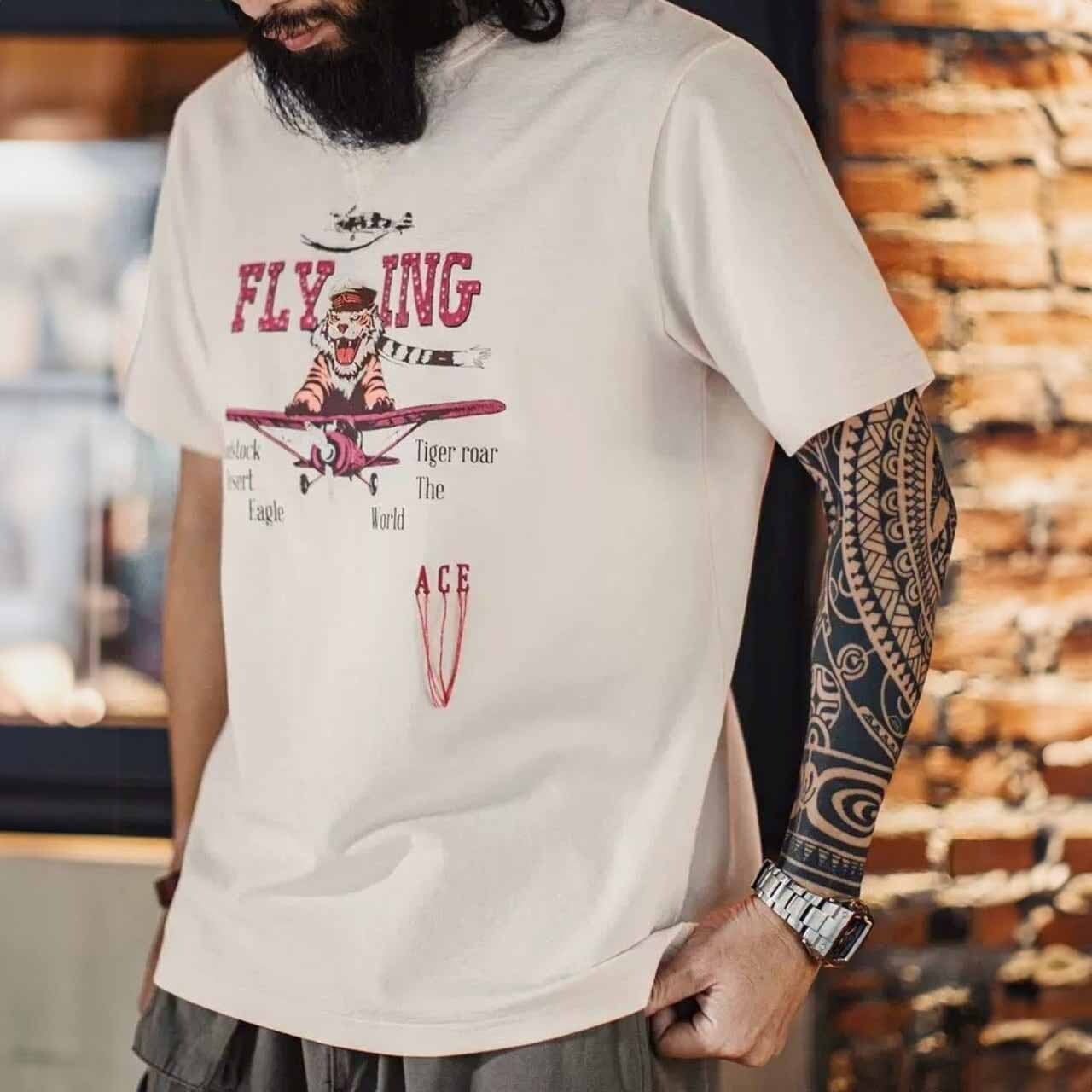 タイガーグラフィックヴィンテージライクTシャツ 1col A00182