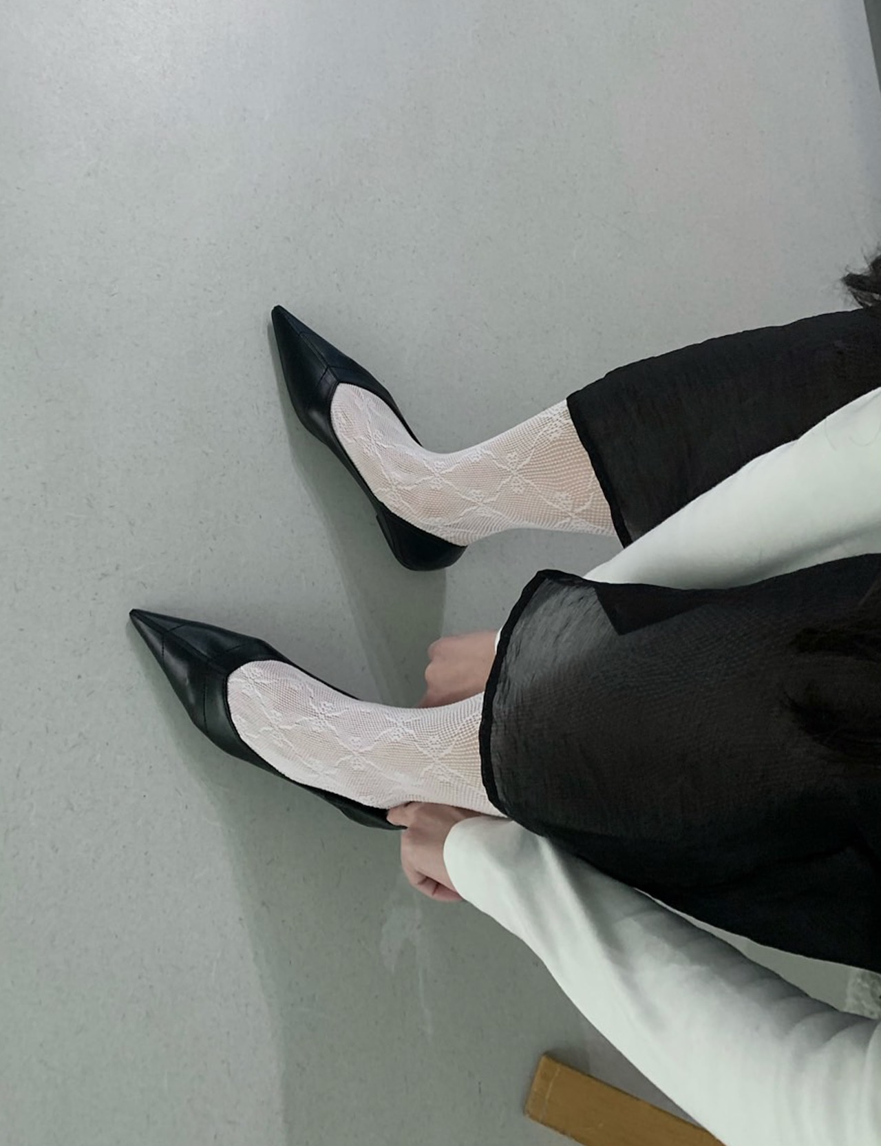 【新作5%OFF・3日間】Sharp Flat Shoes_2colors